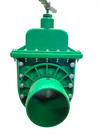 PVC Combi-Ventil Schieberpl.-Spindel aus V4A  Klebestutzen x Klebestutzen 125mm x 125mm